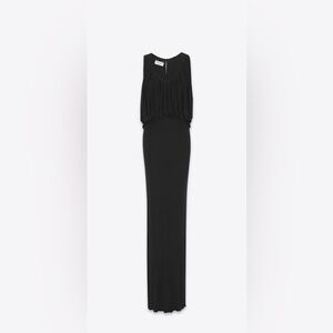 Saint Laurent Long Dress with draped top/open back